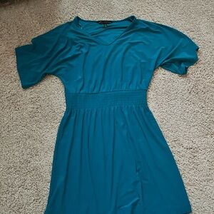 White House Black Market Turquoise V-Neck Top